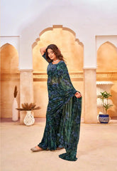 Stavan Sarees Crafted From Elegant Fancy Chiffon Fabric Offer A Lightweight And Graceful Drape